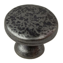 Load image into Gallery viewer, 28.5 mm (1.125") Oil Rubbed Bronze Round Rustic Hammered Cabinet Knob