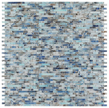 Load image into Gallery viewer, Elysium Tiles Linear Shell Blue 11.75" x 12" Mosaic Tile