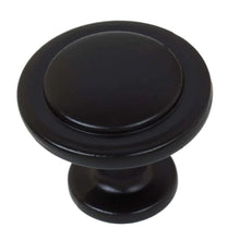 Load image into Gallery viewer, 32mm (1.25") Matte Black Classic Round Ring Cabinet Knobs