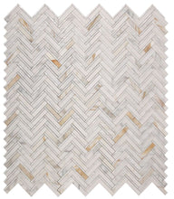 Load image into Gallery viewer, Elysium Tiles Diana Herringbone Calacatta 11" x 11.75" Mosaic Tile