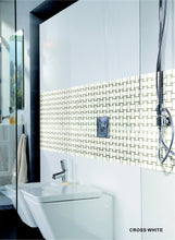 Load image into Gallery viewer, Elysium Tiles Cross White 12" x 12" Mosaic Tile