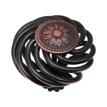 Load image into Gallery viewer, 38mm (1.5") Classic Twisted Rustic Bronze Flower Birdcage Cabinet Knob