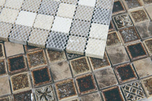 Load image into Gallery viewer, Elysium Tiles Swiss Emperador 11.75" x 11.75" Mosaic Tile