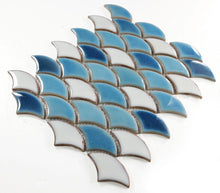 Load image into Gallery viewer, Elysium Tiles Dragon Scale Lake 9.75" x 12" Mosaic Tile