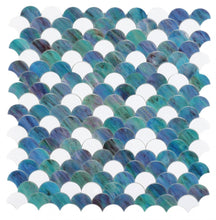Load image into Gallery viewer, Elysium Tiles Newport Scale Ocean 9.5" x 9.75" Mosaic Tile