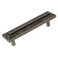 Load image into Gallery viewer, 76mm (3") Center to Center Weathered Nickel Grooved Rectangle Pull Cabinet Hardware Handle