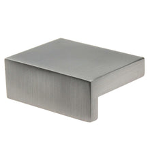 Load image into Gallery viewer, 38mm (1.5") Satin Nickel Modern Rectangular Dresser Drawer Finger Pull Knob