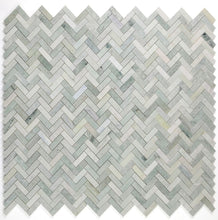 Load image into Gallery viewer, Elysium Tiles Herringbone Green 11" x 12.5" Mosaic Tile