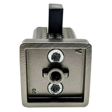 Load image into Gallery viewer, 25.5 mm (1") Matte Black Modern Embossed Square Cabinet Knob