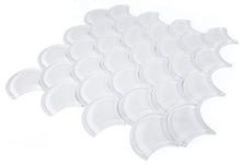 Load image into Gallery viewer, Elysium Tiles Dragon Scale White Glass 9.5" x 9.75" Mosaic Tile