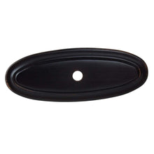 Load image into Gallery viewer, 76mm (3") Matte Black Classic Thin Oblong Cabinet Backplate