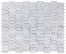 Load image into Gallery viewer, Elysium Tiles Elongated Hex Carrara Honed 11.75" x 15" Mosaic Tile