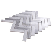 Load image into Gallery viewer, Elysium Tiles Herringbone City Grey 11.25" x 11.25" Mosaic Tile