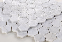 Load image into Gallery viewer, Elysium Tiles Hexagon Carrara Polished 12" x 12" Mosaic Tile