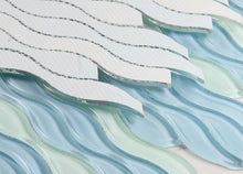 Load image into Gallery viewer, Elysium Tiles Water Sapphire 11.5" x 12.5" Mosaic Tile