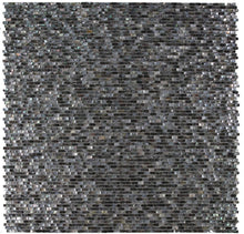 Load image into Gallery viewer, Elysium Tiles Pearl Black Mini Brick 11.25" x 11.25" Mosaic Tile