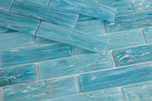 Load image into Gallery viewer, Elysium Tiles Hot Long Clear Blue 12" x 12.75" Mosaic Tile