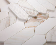 Load image into Gallery viewer, Elysium Tiles Elongated Hex Calacatta Polished 11.75" x 15" Mosaic Tile