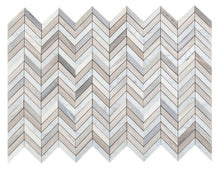 Load image into Gallery viewer, Elysium Tiles Chevron Blue 8" x 12" Mosaic Tile