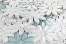 Load image into Gallery viewer, Elysium Tiles Daisy Blue 10" x 11.25" Mosaic Tile