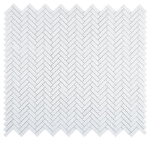Load image into Gallery viewer, Elysium Tiles Chevron Long Thassos 11" x 12.50" Mosaic Tile