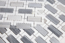 Load image into Gallery viewer, Elysium Tiles Aztec Blue 10.25" x 11.25" Mosaic Tile