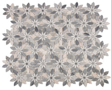 Load image into Gallery viewer, Elysium Tiles Daisy Bloom Blue 11.75" x 13.25" Mosaic Tile
