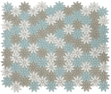 Load image into Gallery viewer, Elysium Tiles Daisy White Sky 10" x 11.25" Mosaic Tile