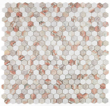 Load image into Gallery viewer, Elysium Tiles Hexagon Rose 11.75" x 12" Mosaic Tile