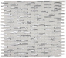 Load image into Gallery viewer, Elysium Tiles Linear Aluminum 11.75" x 11.75" Mosaic Tile
