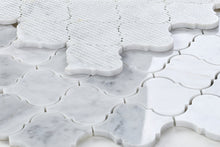 Load image into Gallery viewer, Elysium Tiles Arabesque Carrara 10.50" x 12.50" Mosaic Tile