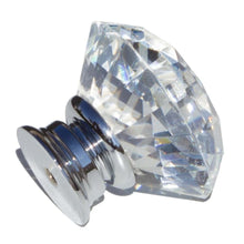 Load image into Gallery viewer, 41mm (1.625") Diamond Crystal Cabinet Knob with Polished Chrome Base