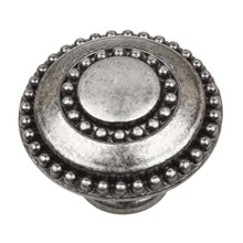 Load image into Gallery viewer, 35mm (1.375") Oil Rubbed Bronze Round Double Ring Beaded Cabinet Knob