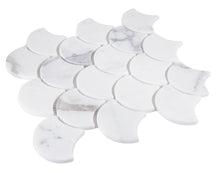 Load image into Gallery viewer, Elysium Tiles Dragon Scale Calacatta Gold 9.75" x 10" Mosaic Tile