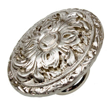 Load image into Gallery viewer, 51mm (2") Brushed Pewter Old World Ornate Oval Cabinet Knob