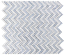 Load image into Gallery viewer, Elysium Tiles Herringbone Crystal Ocean 11.25" x 11.25" Mosaic Tile