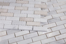 Load image into Gallery viewer, Elysium Tiles Diana Linear Carrara 11.75" x 12" Mosaic Tile