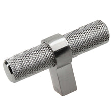 Load image into Gallery viewer, 57mm (2.25") Matte Black Knurled European Steel Cabinet T-Bar Knob