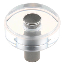 Load image into Gallery viewer, 38mm (1.5") Satin Nickel Round Modern Clear Acrylic Cabinet Knob