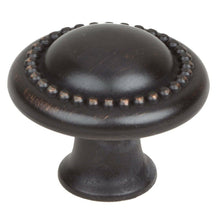 Load image into Gallery viewer, 32mm (1.25") Antique Brass Transitional Round Beaded Cabinet Knob