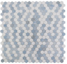 Load image into Gallery viewer, Elysium Tiles Hexagon Crystal Ocean 11.75" x 12" Mosaic Tile
