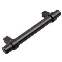 Load image into Gallery viewer, 95mm (3.75") Center to Center Matte Black European Solid Steel Bar Pull Cabinet Hardware Handle