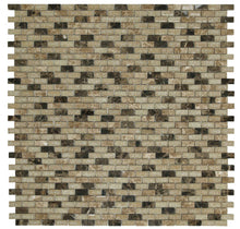 Load image into Gallery viewer, Elysium Tiles Cappuccino Brick 10.75" x 11.75" Mosaic Tile