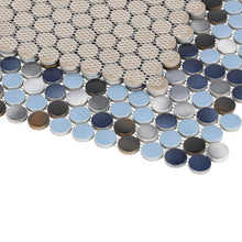 Load image into Gallery viewer, Elysium Tiles Penny Round Beach 11.5" x 12.25" Mosaic Tile