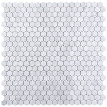 Load image into Gallery viewer, Elysium Tiles Hexagon Carrara Polished 12" x 12" Mosaic Tile