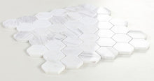 Load image into Gallery viewer, Elysium Tiles Hexagon White 11.75" x 11.75" Mosaic Tile