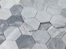 Load image into Gallery viewer, Elysium Tiles Hexagon Mix Grey 10.25" x 11.75" Mosaic Tile