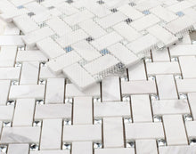 Load image into Gallery viewer, Elysium Tiles Cross White 12" x 12" Mosaic Tile
