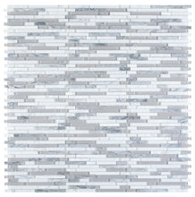 Load image into Gallery viewer, Elysium Tiles Linear Montage Grey 11.75" x 12" Mosaic Tile