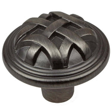 Load image into Gallery viewer, 32mm (1.25") Satin Pewter Round Braided Cabinet Knob